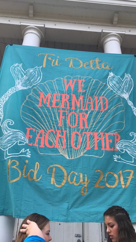 Under the sea bid day with Tri Delta Under The Sea Sorority Theme, Under The Sea Bid Day Theme, Mermaid Sorority Theme, Under The Sea Bid Day, Mermaid Bid Day Theme, Mermaid Bid Day, Coast To Coast Bid Day, Tri Delt Bid Day, Sorority Bid Day Themes