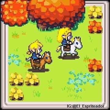 Breath Of The Wild Pixel Art, Horse Pixel Art, Legend Of Zelda Pixel Art, Zelda Pixel Art, Zelda Perler, Zelda And Link, Autumn Field, Pixel Character, Planner Themes