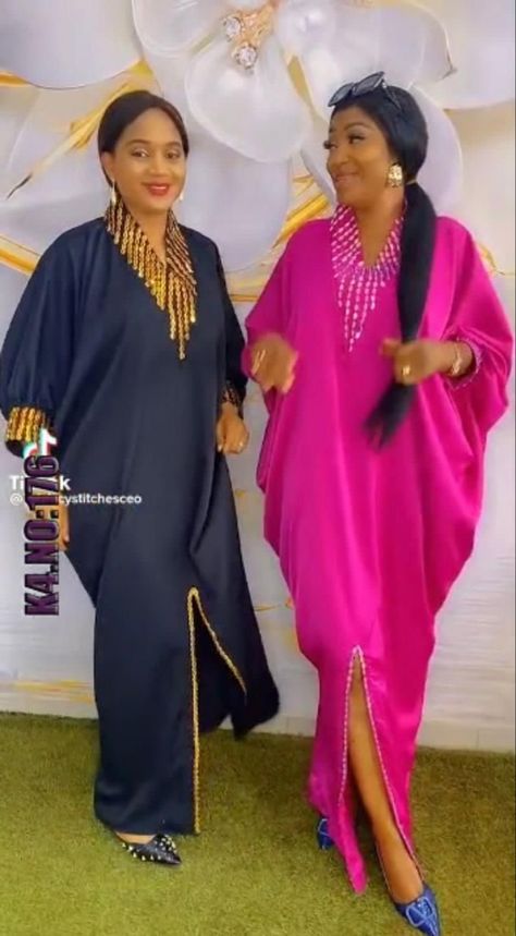 Ankara Silk And Chiffon Styles, Silk Bubu Styles Nigerian, Latest Bubu Gown Style, Bubu Styles, Senegalese Styles, Bubu Gown, Boubou Styles For Women, Kaftan Styles, Bubu Gown Styles