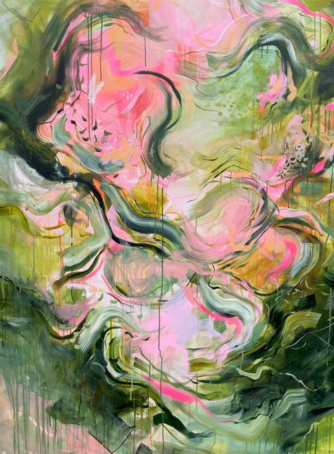 Iridescent Glimmer: Original Abstract Painting Colours In Nature, Contemporary Flower Paintings, Oil Pastel Drawings Abstract, Abstract Art Styles, Abstract Swirl Painting, Abstract Painting Nature, Abstract Painting Colorful, Soft Abstract Art, Abstract Flowers Painting