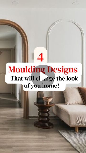 Creative Voiz | Interior Design Studio on Instagram: "4 Moulding Designs for your walls that will make your home/office look glamorous ✨👌🏻

1) Wainscoting
2) Shiplap
3) Batten and Board
4) Chair Rail

❤️ If this helped you, Follow @creativevoiz for more tips!
👉🏻 Save this for later
✈️ Share this with a friend

[Trending reels, Interior design, Interior, Reels, Gurgaon, Delhi, Noida, Dubai, Niharika Mehta, Creative Voiz, Instagram Growth, Instagram Update, Trending Content, content creation, viral reels ]

#mouldings #walldesign #wallmoulding #interiordesign #creativevoiz #homedesign" Chair Rail, Wall Molding, Instagram Growth, Wainscoting, Interior Design Studio, Instagram Update, Wall Design, Home Office, House Design