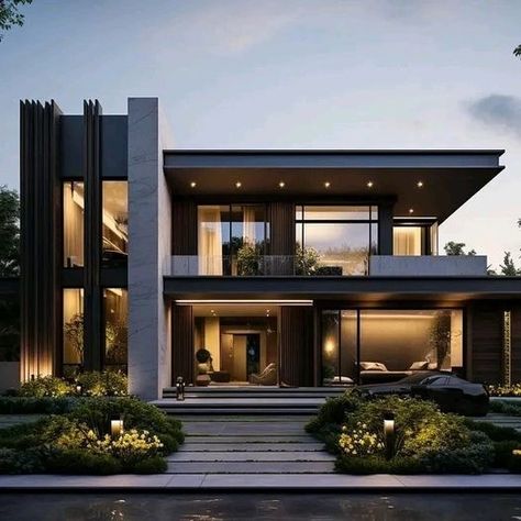 (1) Facebook Large Modern Mansion Exterior, Modern Dark Mansion Exterior, Modern Mansion House, Aesthetic Modern Mansion Bloxburg, Modern Mansion Exterior, Modern Forest Mansion Exterior, Rich Japanese House Modern, Front Elevation Design, Mansion House