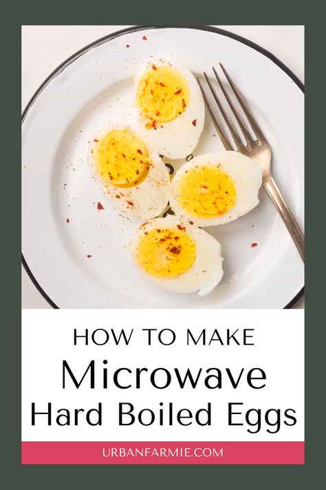 Learn how to cook perfect hard boiled eggs in the microwave in just 5 minutes! This easy method is foolproof and produces eggs that are perfectly cooked every time. Skip boiling water on the stove, microwave hard-boiled eggs are a convenient way to get a perfect boiled egg in less time. It's an easy way to get your fill of protein any time of the day! Eggs In Microwave How To Make, How To Boil Eggs In Microwave, Cooking An Egg In The Microwave, How To Cook Eggs In The Microwave, Boil Eggs In Microwave, Hard Boiled Egg Microwave, Boiled Eggs In Microwave, Egg In Microwave, Boiled Egg In Microwave