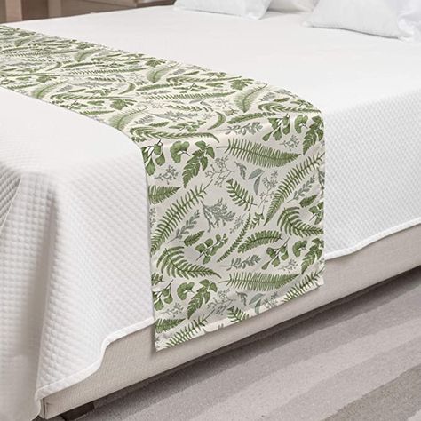 Reseda Green, Mellow Colors, Bed Scarf, Green Home, Vintage Bed, Bed Runner, Foot Of Bed, Polyester Satin, Decorate Your Room