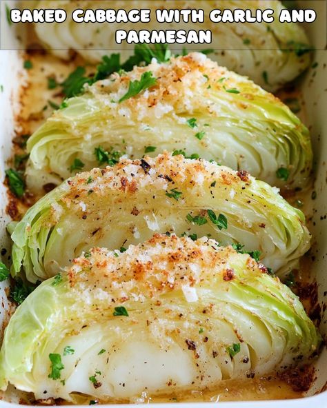 Roasted Garlic Parmesan Cabbage Wedges – Foodyhealthylife Garlic Parmesan Crusted Cabbage Steaks, Parmesan Crusted Roasted Cabbage, Garlic Parmesan Melting Cabbage, Roasted Garlic Parmesan Cabbage, Cabbage Parmesan, Garlic Parmesan Cabbage, Parmesan Cabbage, Cabbage Slow Cooker, Cabbage Wedges