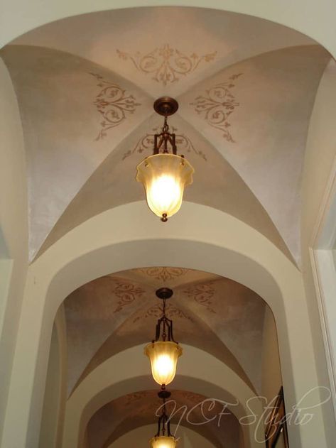 Dome Ceiling Design Interiors, Dome Ceiling Design, Groin Ceiling, French Beach House, Ribbed Vault, Bedroom Pop Design, Ceiling Domes, Roof Ceiling, Dome Ceiling