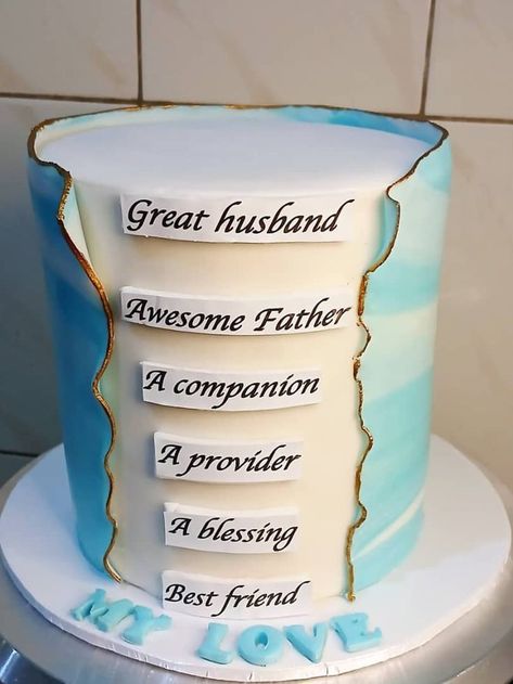 Beautiful Cake Designs For Men, Birthday Cake Idea For Husband, Simple Men's Birthday Cake, Elegant Cake Designs For Men, Cake Idea For Husband Birthday, Mens Cake Design, Birthday Cake For Hubby Ideas, Birthday Cakes For Men Husband, Cake Design For Men Birthday