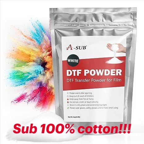 A-SUB DTF Powder, 35.3oz White DTF Transfer Powder, Hot Melt Adhesive DTF Powder for Sublimation, Work with DTF Transfer Film and DTF Printer for Digital Prints on Any Color and Material Fabric Dtf Powder, Hot Melt Adhesive, Dtf Printer, Ink Transfer, Transfer Printing, Shake It Off, Image Transfer, Sewing Stores, Transfer Paper