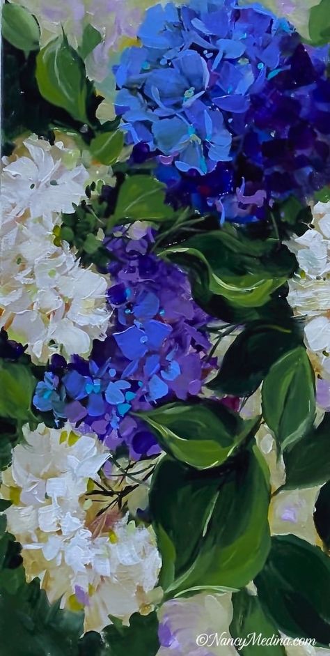 Nancy Medina Paintings, Nancy Medina, Artwork Ideas, Various Artists, Flower Drawing, Floral Art, Flower Painting, Art Ideas, Art Painting