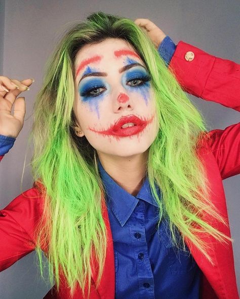 Joker Makeup Female, Female Halloween Costumes, Joker Face Paint, Halloween Costumes Black, Female Joker, Joker Makeup, Joker Face, Makeup Hacks Beauty Secrets, Female Drawing