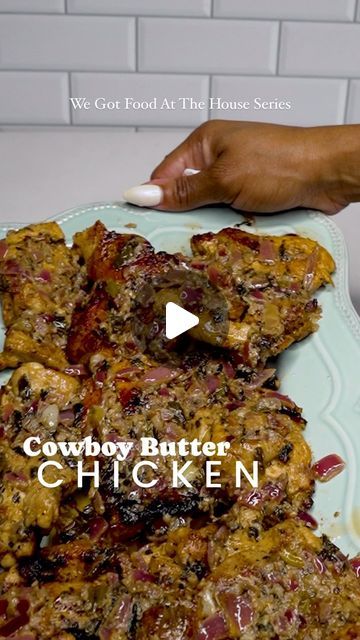 Brandy Gordon on Instagram: "I’m here to confirm that cowboy butter is indeed delicious. I can think of at least 5 foods that I want to spread it on lol. Today we will settle for chicken.   Cowboy butter has been all over my explore page so I had to give it a go. It’s basically an herb-infused, seasoned butter. I melted it and spread it over pan seared chicken thighs. The chicken was super tender and the cowboy butter paired perfectly with it. Spread it on whatever part of chicken you prefer.   Save this if you’re looking for an easy weeknight dinner idea. Comment below for the full recipe.   Have you heard of cowboy butter? What would you pair yours with?" Cowboy Butter Chicken Wings, Cowboy Chicken Recipes, Cowboy Butter Chicken, Cowboy Butter Recipe, Cowboy Recipes, Cowboy Chicken, Pan Seared Chicken Thighs, Cowboy Butter, Ww Dinner