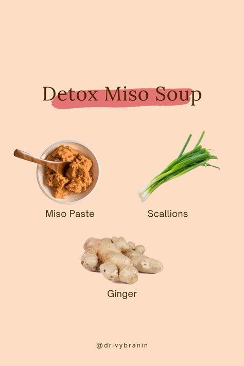 Macrobiotic private chef Natsuko Yamawaki brings us this traditional miso soup that is high in B vitamins and minerals. It benefits metabolism and aids in detoxification. Serves 4 1:1:1 ratio of following ingredients • White or Red Miso paste • Scallions, finely chopped • Ginger, grated #recipe #healthyrecipe #miso #misosoup #detox #detoxsoup #naturopath #naturopathnyc #natural Miso Soup Benefits, Miso Benefits, Red Miso, Miso Paste, Detox Soup, Naturopathic Doctor, B Vitamins, Private Chef, Miso Soup