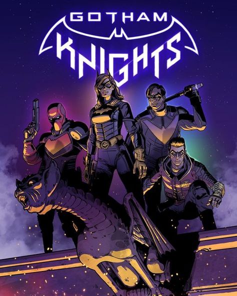 Knights Artwork, Gotham Knights Game, Gotham Knights Batgirl, Gotham Nights, Nightwing Robin, Notes On Instagram, Batgirl Art, Batman Batgirl, Batman Games