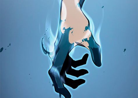 Power Up Reference, Power Drawing Magic, Rock Powers Magic, Water Power Reference, Superpower Drawing Reference, Blue Fire Power Aesthetic, Glowing Hands Magic, Water And Ice Powers, Fire Powers Drawing Reference