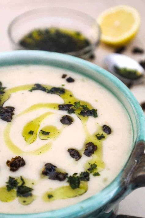 Creamy White Bean Soup with Capers by SmartyPantsKitchen Creamy White Bean Soup, Best Winter Soups, No Heavy Cream, White Bean Soup Recipes, French Soup, Vegan Ideas, Vegetarian Soup Recipes, White Bean Soup, Winter Soups