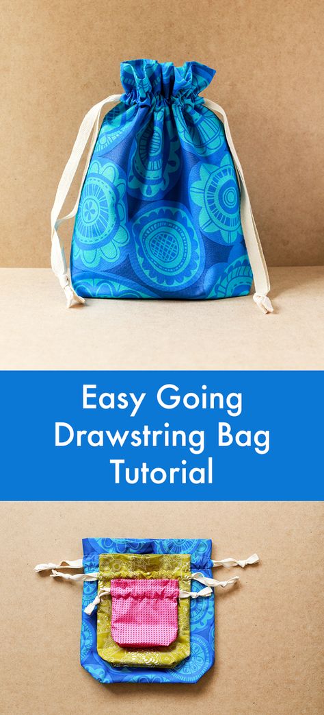 In Color Order: Easy Going Lined Drawstring Bag Tutorial Toy Bags Drawstring, Diy Small Drawstring Pouch, How To See A Drawstring Bag, Sew A Drawstring Pouch, How To Make A Simple Drawstring Bag, Small Drawstring Bag Pattern Free, How To Sew Drawstring Pouch, Small Pouch Sewing Pattern Drawstring Bags, Fabric Drawstring Bag Diy