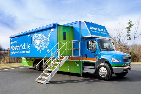 Mobile Dental Office by Aardvark Event Logistics Mobile Dental Clinic, Mobile Health Clinic, Mobile Dental Van, Exocad Dental Design, Medical Transportation Business, Green Dental Clinic, Mobile Healthcare, Dental Business, Moonlight Serenade