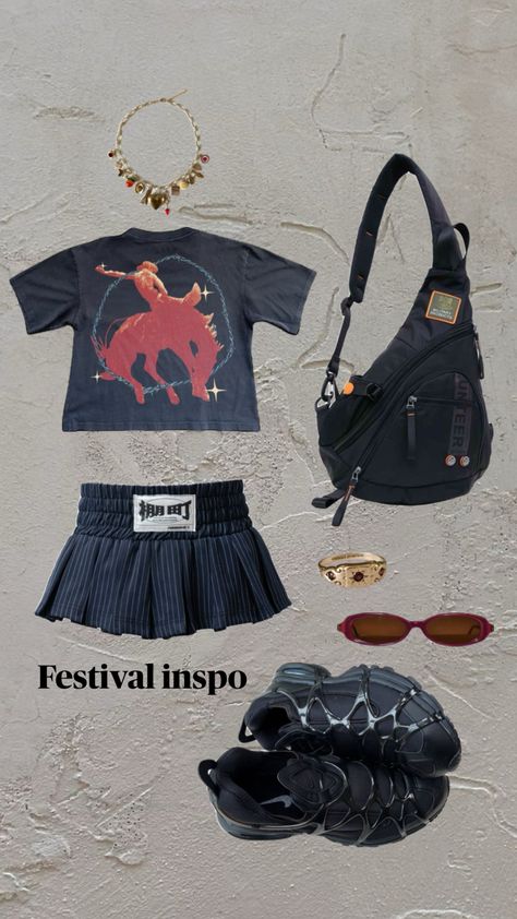 #festival #festivalinspo #outfitinspo #festivaloutfit #summeroutfit #summer City Festival Outfit, Music Festival Outfits Fall, Portola Festival Outfit, Fright Fest Six Flags Outfit, All Things Go Festival Outfit, Music Festival Outfit Ideas Summer, Keinemusik Outfit, Music Festival Outfits Summer, Acl Outfits Festivals