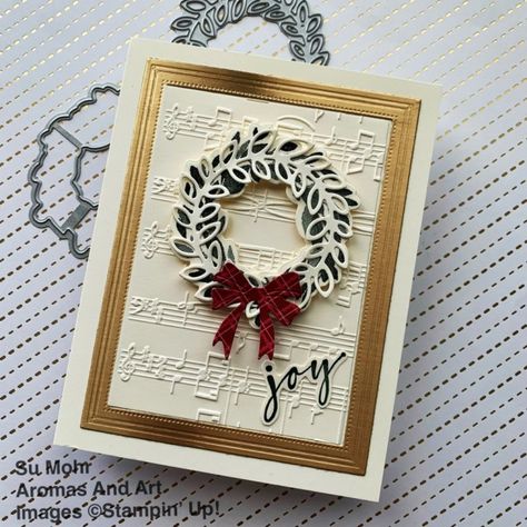 Cottage Wreaths Bundle & FREE SHIPPING DAY - Aromas and Art Wondrous Wreath, Cottage Wreath, Create Christmas Cards, Stamped Christmas Cards, Hand Crafted Cards, Stampin Up Christmas Cards, Stampin Up Christmas, Holiday Paper, Christmas Cards To Make