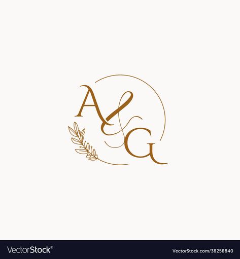 Ag Logo Design, Wedding Initials Logo Design, Ag Logo, Wedding Initials Logo, Couple Initials, Wedding Card Frames, Printable Sticker Sheets, Letter Art Design, Initials Logo Design