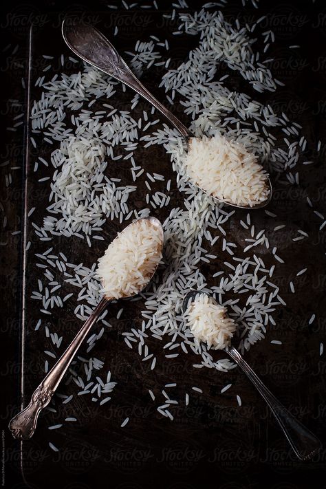 Uncooked basmati rice by Federica Di Marcello for Stocksy United Thai Food Photography, Rice Dishes Recipes, Ingredients Photography, Rice Packaging, Food Art Photography, Healthy Seeds, Fruit Photography, Rice Grain, Food Wallpaper