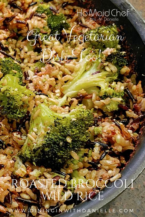 Roasted Broccoli Wild Rice Best Wild Rice Recipes, Broccoli Rice Noodles, Wild Rice Seasoning, Recipes With Wild Rice, Seasoned Wild Rice, Broccoli Recipes Rice, Broccoli Rice Side Dish, Wild Blend Rice Recipes, Wild Rice Meal Prep