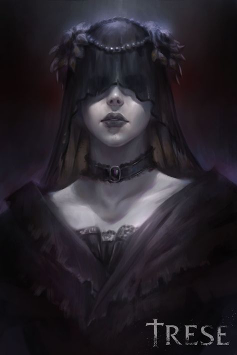 ArtStation - Trese Fanarts, Clark Ocleasa Dark Woman Aesthetic, Female Plague Doctor, Lady Reaper, Goth Fanart, Evil Character Design, Ghost Lady, Spooky Character, Filipino Fashion, Veiled Woman