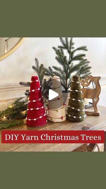 Morgan Winton on Instagram: "DIY Velvet yarn Christmas trees!🎄🎄😍 I have been loving velvet textures this year! For this craft all you need is: -yarn -styrofoam cones -hot glue -decorative garland (All craft items came from @hobbylobby ) Glue a small strip of hot glue around bottom edge of the cone then wrap yarn all the way to the top then glue again at the top! Add the decorative garland then your done!! 🎄🎄 These are so easy to make and such a festive piece of decor for Christmas!🎄 #christmascrafts #christmasdiy #christmasdecor #christmasinspiration #christmas #christmasdecorating #diychristmas #christmasideas #christmasdecorations #christmasspirit #christmashomedecor" Mops Crafts, Yarn Diy, Garland Decor, All Craft, Hot Glue, Craft Items, Christmas Inspiration, Christmas Spirit, All You Need Is