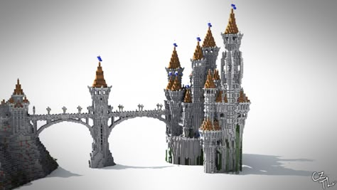 The Lonely Castle Minecraft Project Minecraft Castle Bridge Ideas, Minecraft Castle Bridge, Minecraft Medieval Bridge, Castle Gate Minecraft, Minecraft Medieval Towers, Minecraft Medium Castle, Medieval Tower Minecraft, Minecraft Hill Castle, Minecraft Gate