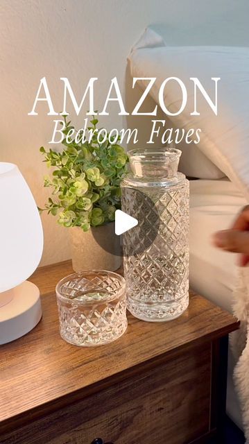 Tatyana Ramjohn on Instagram: "To shop, comment the word “Bed” below for an automatic DM with all of the links or you can find the links in the “Bedroom Favorites” section in our Amazon Storefront located in our Bl0.

#amazonfinds #amazonbestseller #amazonbestsellers #mothersdaygiftideas #amazonprime #amazonmusthaves #amazonreviewer #instagrammademebuyit #tiktokmademebuyit #bedroominspiration #sofabuddy #lifehacks #bedroomgoals  #simplesolutions #founditonamazon #amazonhome #giftideas #pillow #pillows #nightstanddecor #carafe #decanter #decanters #nightstandstyling" Amazon Bedroom, Nightstand Styling, Beautiful Bedrooms Master, Nightstand Decor, Rv Interior, Amazon Storefront, Bedroom Goals, Master Bedrooms, Amazon Home