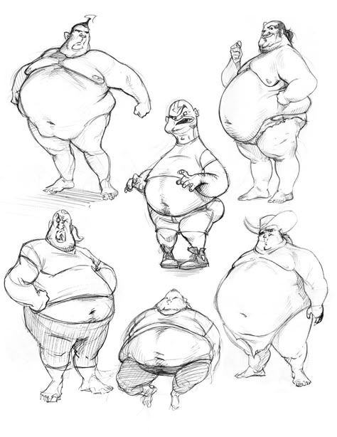 Fat Man Drawing, Fat Drawing, Drawing Person, Fat Person, Drawing Arms, Small Drawing, Person Drawing, Man Sketch, Tutorials Drawing