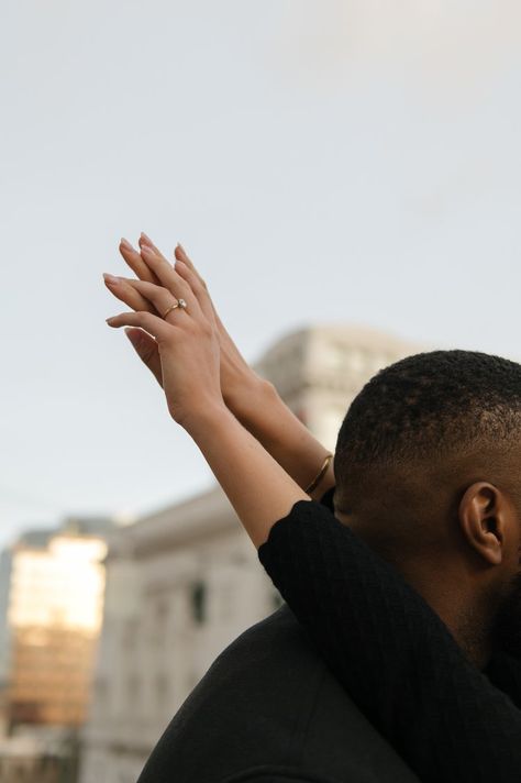 Engagement Photo Shoot Poses, Shot On Film, Photo Recreation, Engagement Pictures Poses, Black Couple, Black Love Couples, Engagement Poses, Couple Photoshoot Poses, Photo Poses For Couples