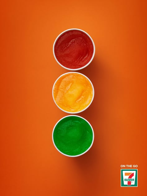 On the go. Advertising Agency: Spring, Vancouver, Canada Creative Director: Rob Schlyecher Art Director: Jeremy Grice Photographer: Raeff Miles Logos Retro, 광고 디자인, Ad Of The World, Creative Advertising Campaign, Publicidad Creativa, 7 Eleven, Best Ads, Food Ads, Stop Light