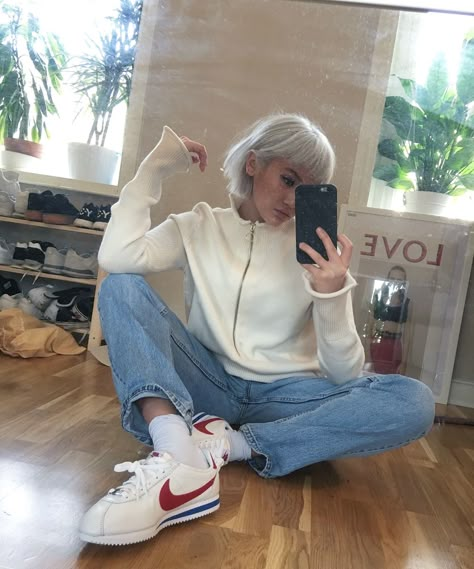 Nike Classic Cortez Outfit, Nike Cortez Outfit, Cheap Streetwear, Shoe Goals, Casual Oufits, Sneaker Outfits, Nike Classic Cortez, Aesthetic Fits, Foto Ideas Instagram