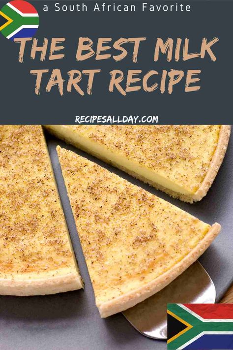 Melktert Recipe, Milk Tart Recipe, Dessert Recipes Videos, Delicious Desserts Recipes, Milktart Recipe, Yummy Dessert Recipes, South African Desserts, Seafood Meals, African Dessert