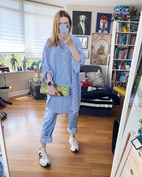 What I Wore This Week - livelovesara Long Shirt Outfits, Oversized Shirt Outfit, Zara Sale, New Balance Outfit, Shirt Dress Outfit, Mom Jeans Outfit, Summer Capsule Wardrobe, Street Style Chic, Vintage Magazine