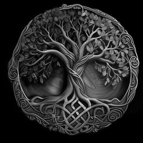 Tree Of Life Symbol Tattoo, Tree Of Life Tattoo Men, Life Symbol Tattoo, Viking Tree Of Life, Tree Of Life Images, Tree Of Life Artwork, Yggdrasil Tree, Life Artwork, Tree Of Life Symbol