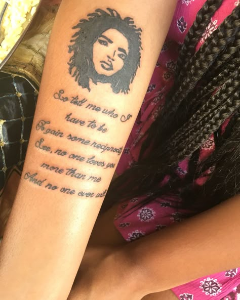 Lauren Hill Tattoo Ideas, Lauren Hill Tattoo, Lauryn Hill Tattoo Ideas, Lauren Hill Tattoo Quote, Lauryn Hill Inspired Tattoos, Tattoos Inspired By Sza Songs, Ways Tattoo Jhene Aiko Meaning, Lauryn Hill Tattoo, Hill Tattoo