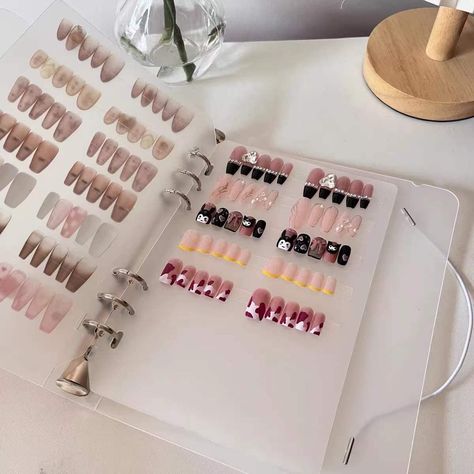 Press On Nails Display, Matte Nail Polish Colors, Press On Nail Packaging, Nail Organizer, Nail Packaging, Nail Organization, Nail Storage, Nail Art Display, Nail Holder