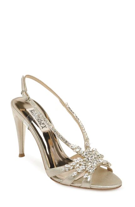 Jacqueline II Crystal Embellished Sling Back Sling Back Sandals, Bridal Pumps, Designer Wedding Shoes, Wedding Extras, Sandals Wedding, Strappy High Heels Sandals, Jewel Badgley Mischka, Badgley Mischka Shoes, Strappy High Heels