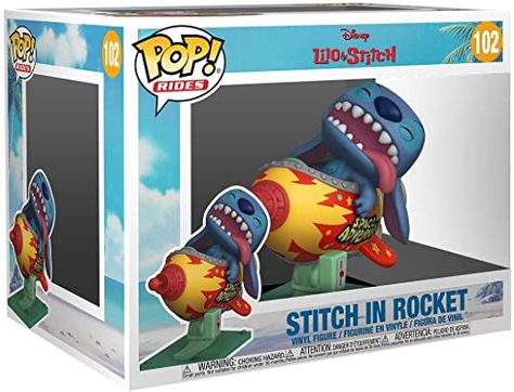 Pop Figures Disney, Stitch Funko Pop, Rocket Ride, Lilo And Stitch Merchandise, Rocket Pop, Lilo Und Stitch, Vinyl Display, Funko Pop Dolls, Pop Stitch