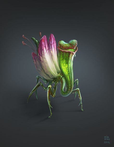 Flower Creature, Dnd Pets, Plant Creature, Plant Creatures, Rpg Creatures, Monsters Design, Plant Monster, Plante Carnivore, Dnd Art