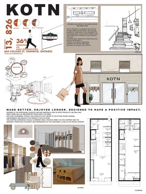 Concept Presentation Board, Kitchen Mebel, Interior Design Concept Presentation, Design Concept Presentation, Interior Design Visual Presentation, Concept Presentation, Interior Design Presentation Boards, Interior Design Student, Retail Interior Design