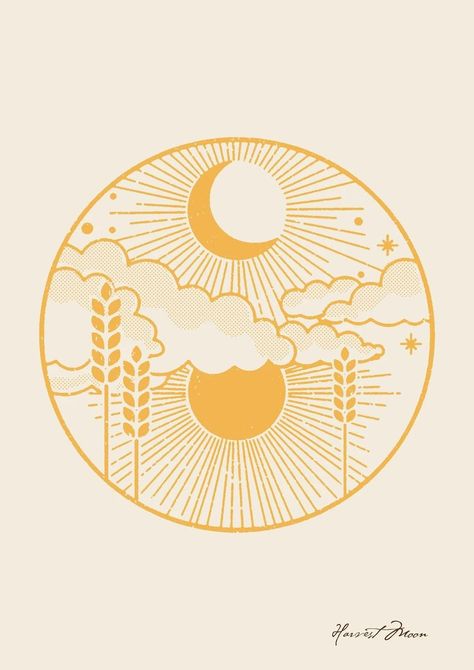 Oval Drawing Art, Sun Moon Graphic, Sun Illustration Design, Moon Digital Art, Natures Bounty, Nature Symbols, American Traditional Tattoo Ideas, Traditional Tattoo Ideas, Moon Logo