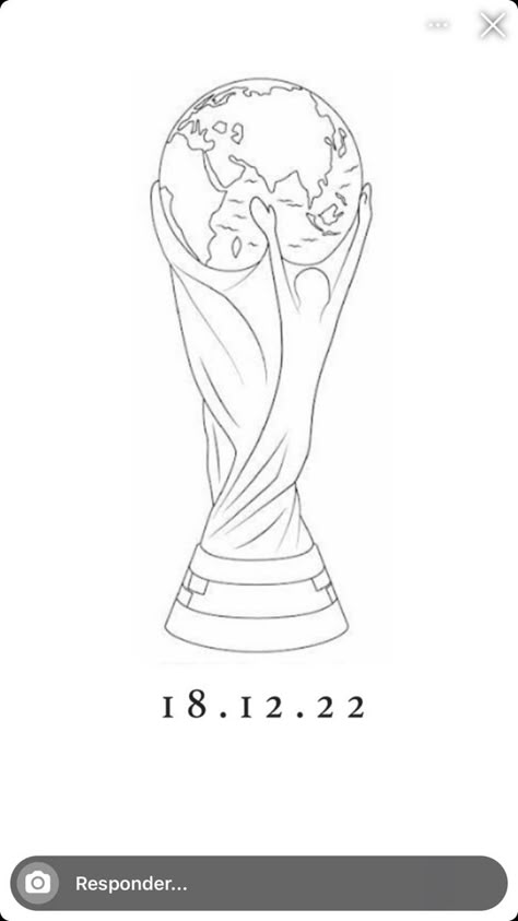 Copa Del Mundo Tattoo Argentina, Cup Tattoo, Beach Tattoo, Beautiful Sketches, World Pictures, Tattoo Designs Men, 100 Days Of School, World Cup, Dragon Ball