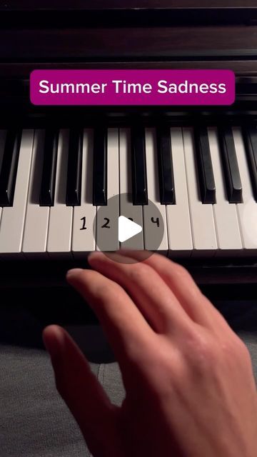 Keys Tutorials on Instagram: "Summertime sadness in the easiest way possible 🌹  #piano #lanadelrey #summertimesadness #pianolessons #tutorial #tips #pianolove #pianotutorial" Easy Songs To Play On Piano, Songs To Play On Piano, Piano Letters, Songs On Piano, Piano Tips, Piano Songs For Beginners, Piano Sheet Music Letters, Piano Notes Songs, Music Letters