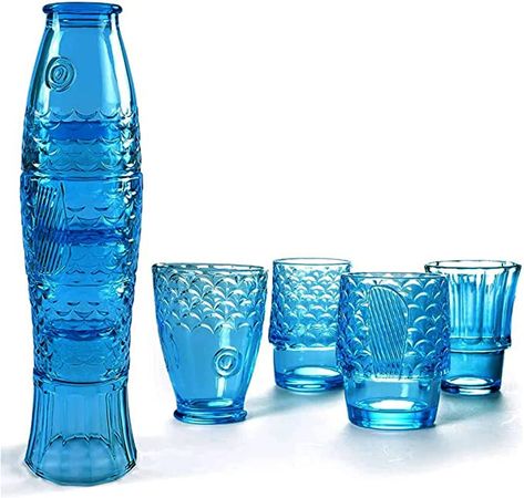 Amazon.com | Fish Design Drinking Glasses, Stackable Drinking Glasses, Colored Beverage Glass, Stack Tumbler Glass, Nautical Glassware for Beverage, Fish Shaped Glasses Drinking for Home Decor, Set Of 4, Amber: Mixed Drinkware Sets Up Cycling Glassware, Koi Fish Designs, Glass Cup Set, Verre Design, Drinking Glass Sets, Drinkware Sets, Acrylic Tumblers, Glasses Drinking, Fish Shapes