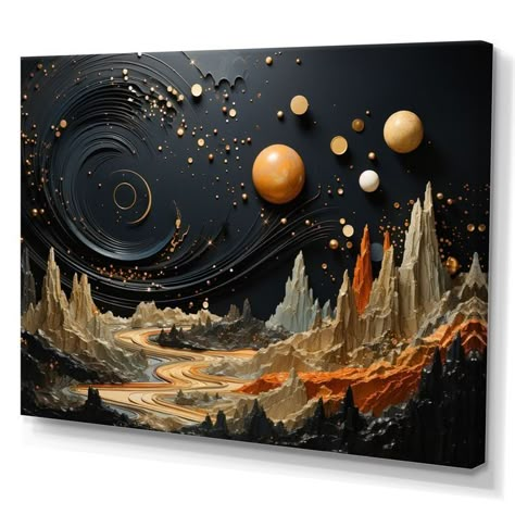 Art For Dark Walls, Textured Art Painting, Art With Texture, 3d Canvas Art, Aluminum Foil Art, Abstract Wall Painting, Art Painting Tools, Diy Abstract Canvas Art, Fantasy Wall Art