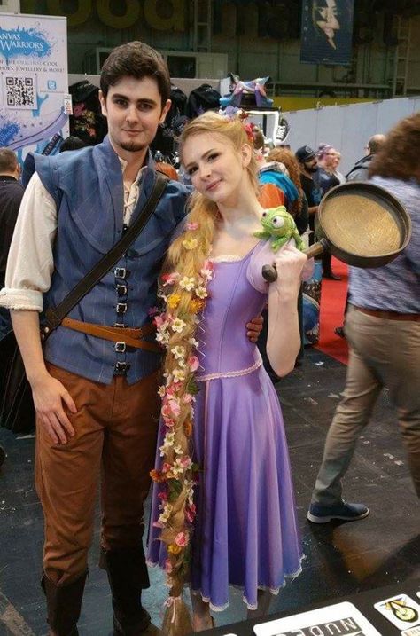 Rapunzel and Eugene. Rapunzel And Eugene Costume, Rapunzel Costume, Rapunzel And Eugene, Halloween 2024, Mario Bros, Costume Design, Rapunzel, Halloween Outfits, My Girl