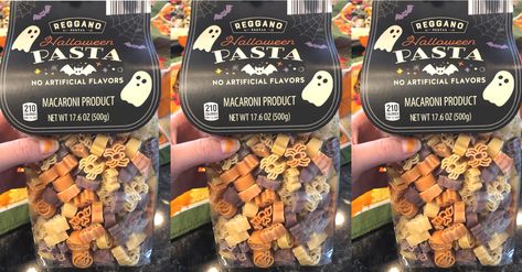 Aldi Halloween Pasta, Halloween Shaped Pasta Recipes, Halloween Pasta, Black Carrot, Favorite Pasta Recipes, Special Halloween, Alfredo Sauce, Pasta Shapes, Crescent Rolls